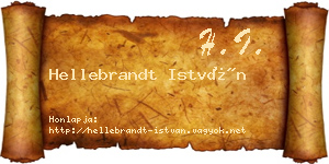 Hellebrandt István névjegykártya